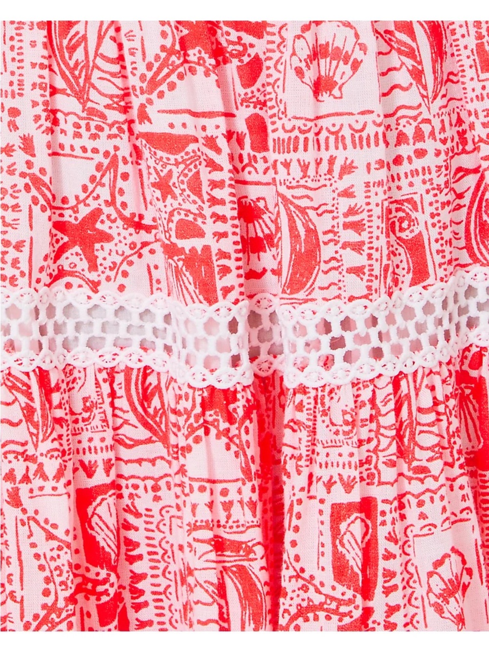 Lilly Pulitzer Strapless Coral-Pink Printed Tiered Dress - Picture 4 of 8